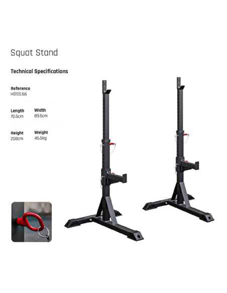FFITTECH Adjustable Squat Rack Stands (PAIR)  FFITTECH Adjustable Squat Rack Stands (PAIR)