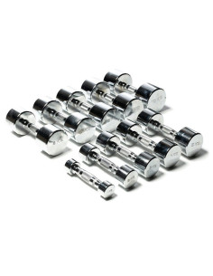 Set de 10 paires d'haltères chromées avec poignée ergonomique (de 1 à 10 kg) TOORX