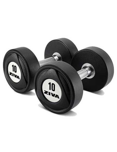Haltères en uréthane Chrome de 2,5 à 50kg (vendu à l'unité) ZIVA 