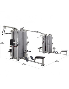 Machine Jungle professionnelle 8 Postes - l 621 x l 358 x h 222 cm-Home-musculation-Pas cher 2