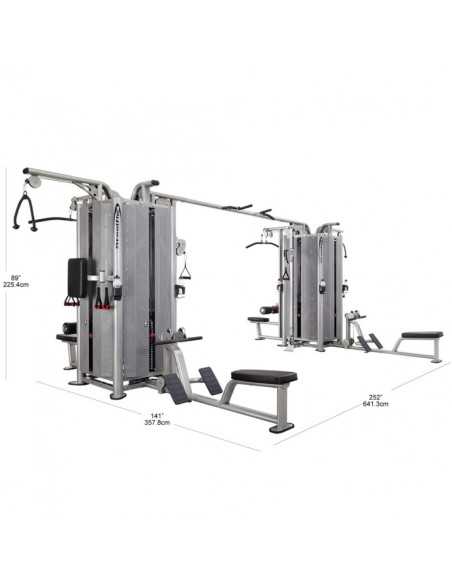 Machine Jungle professionnelle 8 Postes - l 621 x l 358 x h 222 cm-Home-musculation-Pas cher
