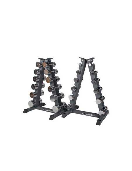 Ensemble d'haltères chromésavec pyramide de rangement - 2 x 1-14 kg-Home-musculation-Pas cher