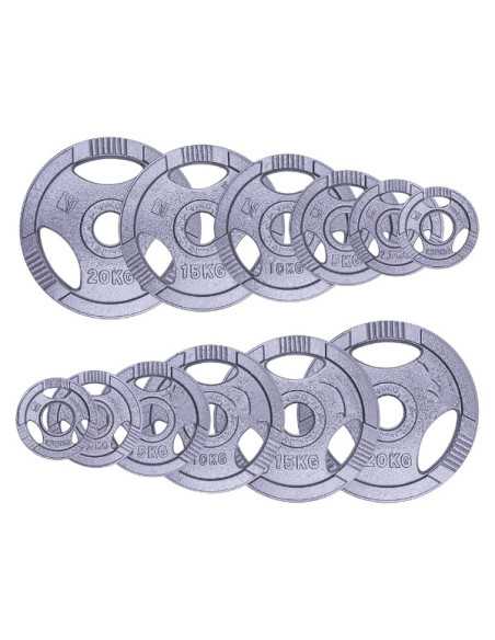 Set  de 107.5kg de poids olympiques en fonte 1.25 - 20 kg-Home-musculation-Pas cher