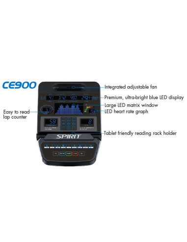 Spirit Fitness Elliptique CE900LED-Home-musculation-Pas cher