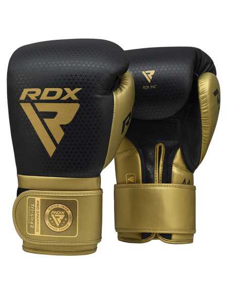 RDX BOXING GLOVES MARK PRO SPARRING TRI LIRA 2 GOLDEN-12OZ-Home-musculation-Pas cher