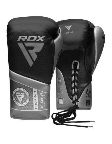 RDX BOXING GLOVES MARK PRO FIGHT TRI KORTA 1 SILVER-8OZ-Home-musculation-Pas cher