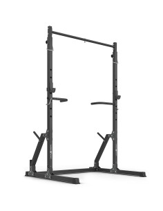 Demi rack à squat de musculation avec crochets en J et anneaux de support pour sac de boxe  2