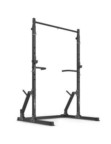 Demi rack à squat de musculation avec crochets en J et anneaux de support pour sac de boxe-Home-musculation-Pas cher