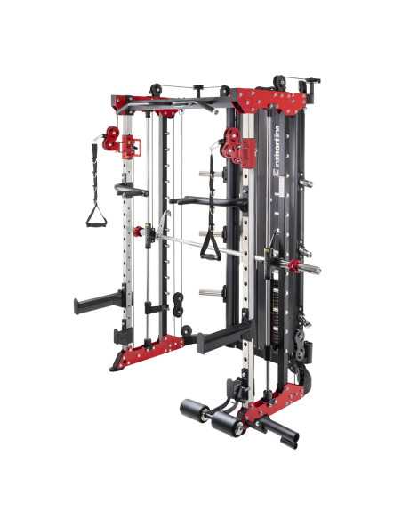 Smith machine de musculation avec colonnes de poids et barre guidée pour entraînement complet en salle de sport professionnelle