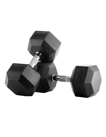 Sechseckige Gummihanteln 20 kg – Bodytone