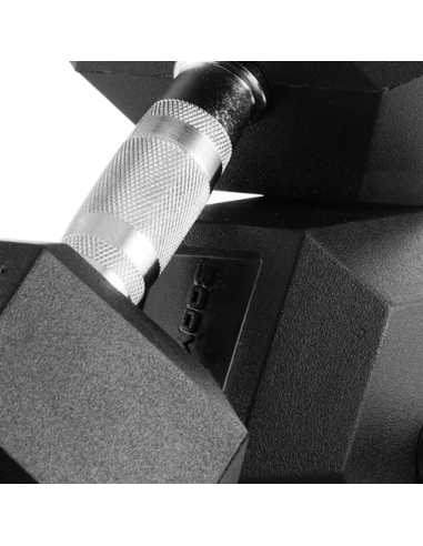 Hexagonal Rubber Dumbbells 20 Kg - Bodytone