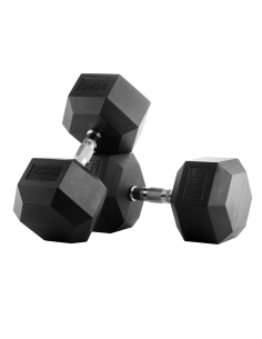 Hexagonal Rubber Dumbbells 25 Kg - Bodytone-Home-musculation-Pas cher 2