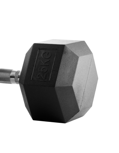 Hexagonal Rubber Dumbbells 25 Kg - Bodytone-Home-musculation-Pas cher