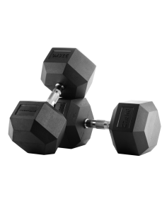Hexagonal Rubber Dumbbells 27.5 Kg - Bodytone-Home-musculation-Pas cher 2