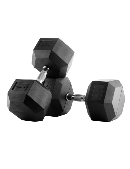 Mancuernas de goma hexagonales 40 kg - Bodytone-Home-musculation-Pas cher