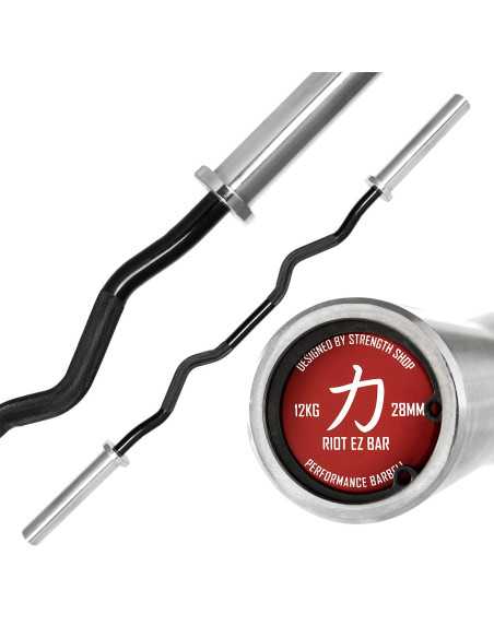 EZ Curl Bar, 12kg - Black-Home-musculation-Pas cher