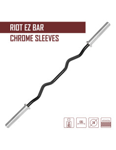 EZ Curl Bar, 12kg - Black-Home-musculation-Pas cher 2