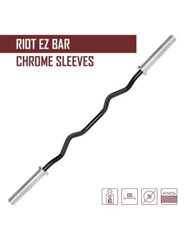 EZ Curl Bar, 12kg - Black-Home-musculation-Pas cher