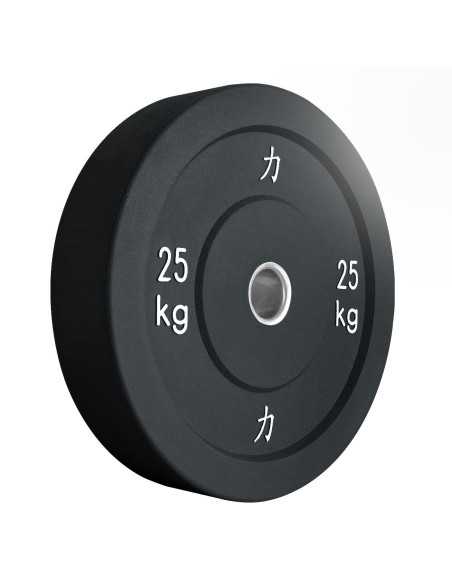 150KG Set - Bumper Plates, Black-Home-musculation-Pas cher