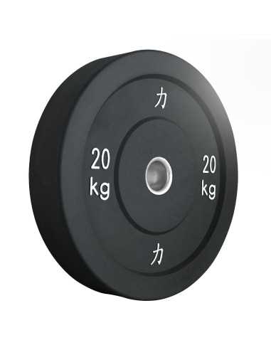 150KG Set - Bumper Plates, Black-Home-musculation-Pas cher