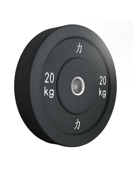 150KG Set - Bumper Plates, Black-Home-musculation-Pas cher