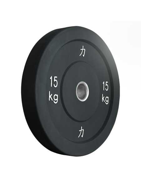 150KG Set - Bumper Plates, Black-Home-musculation-Pas cher