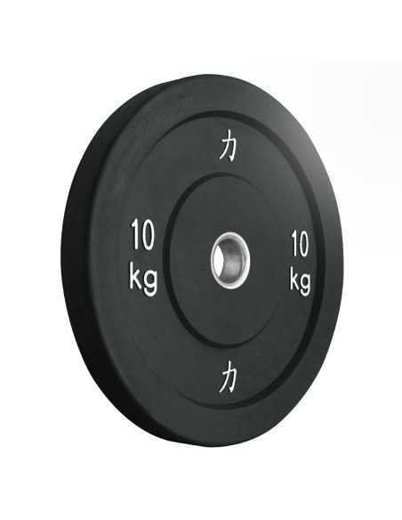 150KG Set - Bumper Plates, Black-Home-musculation-Pas cher