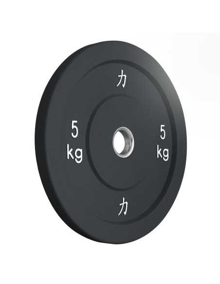 150KG Set - Bumper Plates, Black-Home-musculation-Pas cher