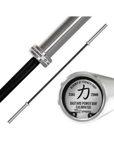 Calibrated 20kg Bastard Power Bar - Black Shaft, IPF Approved 