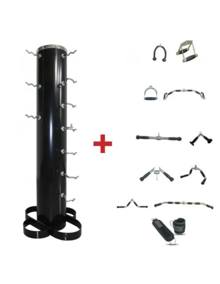 PACK RACK + 10 ACCESSOIRES DE TIRAGE POUR LA MUSCULATION-Home-musculation-Pas cher