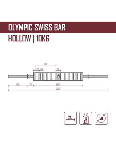 Barre olympique suisse - 10KG Barre olympique suisse - 10KG