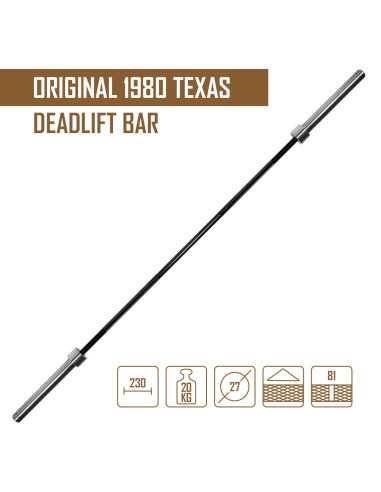 Original Texas Deadlift Bar - Chrome Sleeves 