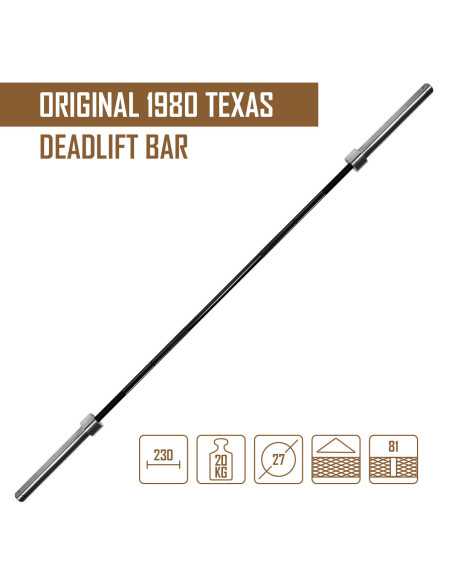 Original Texas Deadlift Bar - Chrome Sleeves 