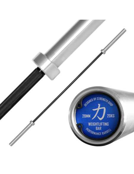 Riot Weightlifting Bar - Dual Markings without Center Knurling 