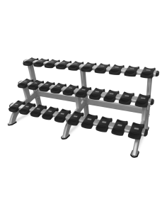 Nautilus Pro 3 Tier Dumbbell Rack 15 Pair