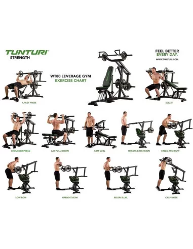 Tunturi WT80 Leverage Gym + 80kg 