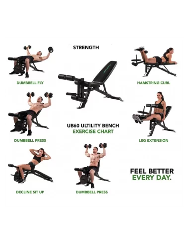 Tunturi UB60 Utility Bench (Banc de fitness ajustable) 