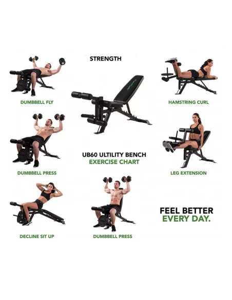 Tunturi UB60 Utility Bench (Banc de fitness ajustable) 
