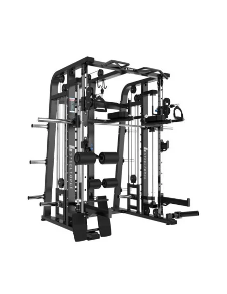 Binom Steel Force B19 Multigym Charge du disque, Triple Poulie, Power Rack, Multipower, Abdos et accessoires 