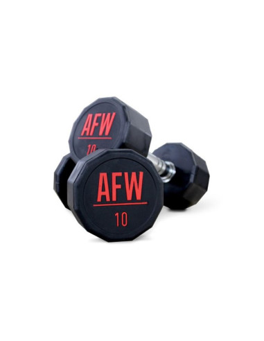 AFW - Jeu d&#039;haltères en caoutchouc DC de 2,5 à 40 Kg 