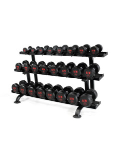 AFW - Pack Rack + Haltères Caoutchouc Pro 2,5 kg - 30 kg 