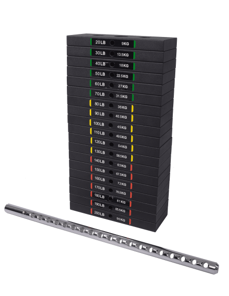 PLAQUE  POWERTEC  1 stack de 90KG-Home-musculation-Pas cher
