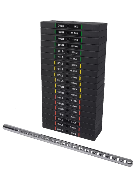 PLAQUE  POWERTEC  1 stack de 90KG-Home-musculation-Pas cher