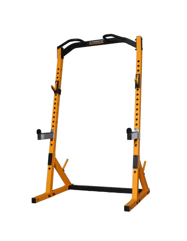 Half rack Powertec jaune-Home-musculation-Pas cher