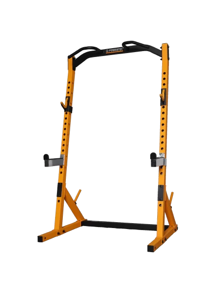 Half rack Powertec jaune-Home-musculation-Pas cher