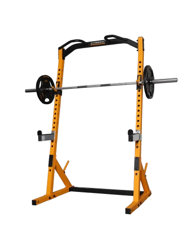 Half rack Powertec jaune-Home-musculation-Pas cher