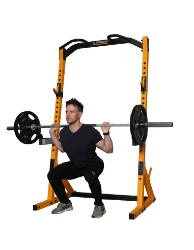 Half rack Powertec jaune-Home-musculation-Pas cher