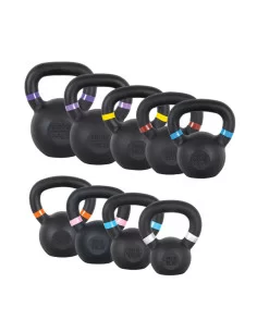 Set complet de kettlebells de cross-training en fonte de 4 kg à 20 kg avec poignée ergonomique