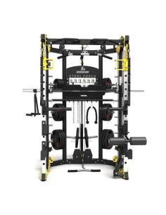 Binom Steel Force B10 NOUVEAU MODÈLE Multigym, Double Poulie, Power Rack, Multipower, Leg Press et accessoires