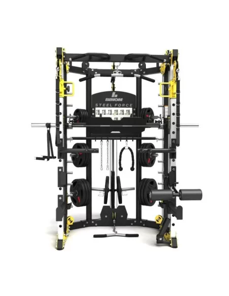 Binom Steel Force B10 NOUVEAU MODÈLE Multigym, Double Poulie, Power Rack, Multipower, Leg Press et accessoires 